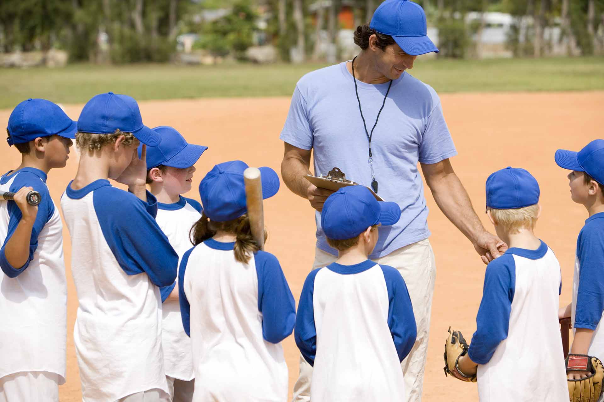 Photo of a kids baseball coach
